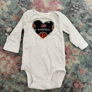 Cincinnati Bengals White Baby Onesie